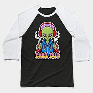 Galactic Grooves: Hip Hop Alien Baseball T-Shirt